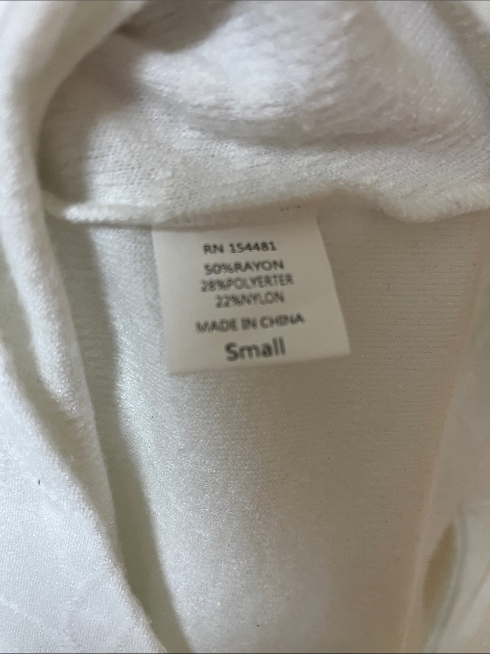 Jean-Pierre Klifa White Textured Quarter-Zip Top women’s size s - Picture 4 of 4